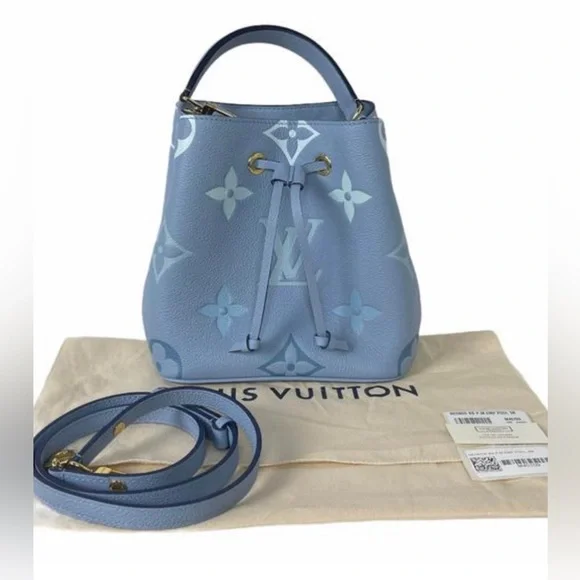 Soft baby light Blue Monogram Empreinte Leather Louis Vuitton Bag